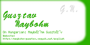 gusztav maybohm business card